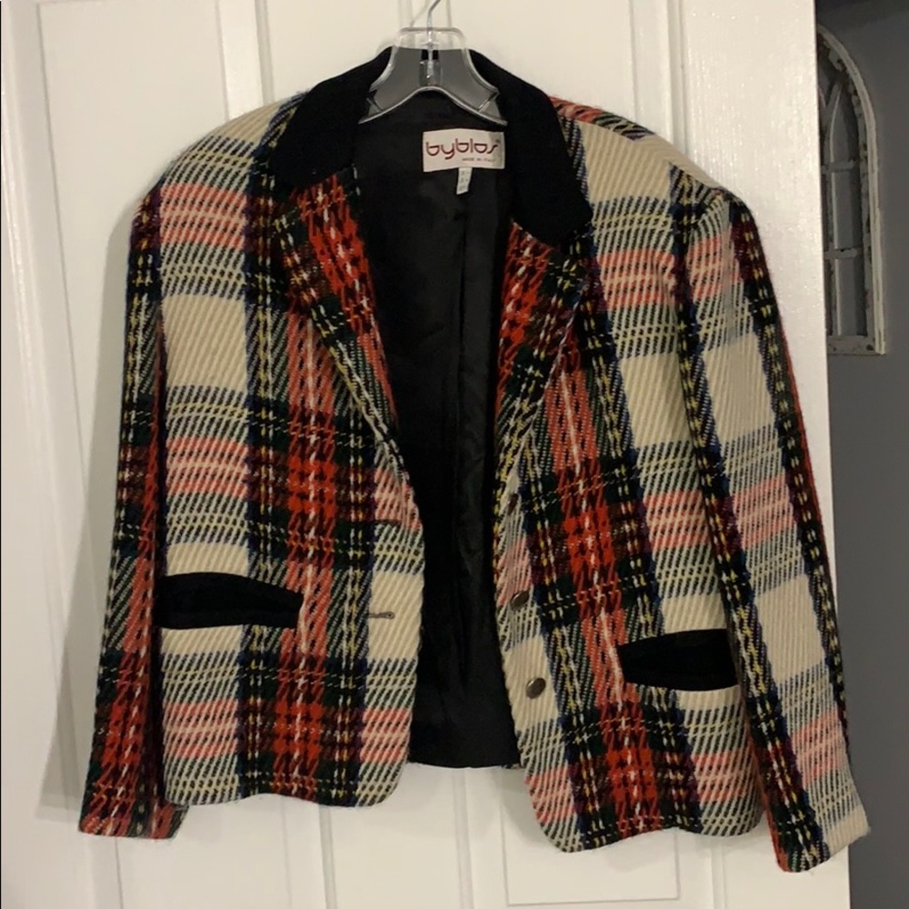 VINTAGE COAT W SHOULDER PADS made in Italy